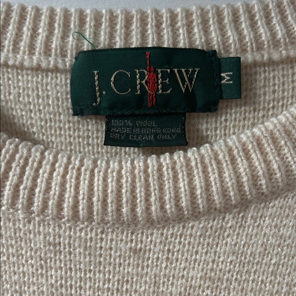 J. Crew Vintage Rare Colorblock 100% Wool Crewneck Sweater Unisex Medium - Picture 2 of 5